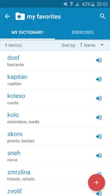 Slovak-Spanish Dictionary android App screenshot 1